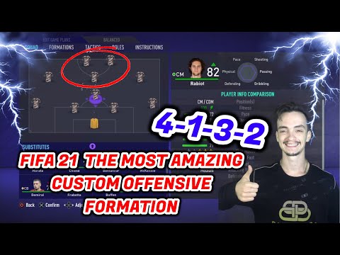FIFA 21 - THE MOST OVERPOWERED CUSTOM FORMATION 4-1-3-2 TUTORIAL BEST TACTICS & INSTRUCTIONS