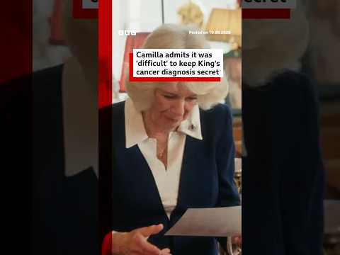 Camilla admits it was 'difficult' to keep King's cancer diagnosis a secret. #BBCNews