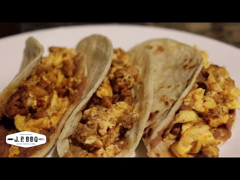 Chorizo con Huevos, A Traditional Mexican Breakfast Taco.