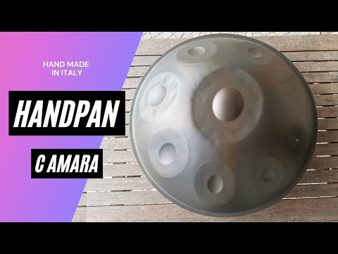 HandMade Handpan Hand Made In Italy (C AMARA c g Bb c d Eb f g c ) Satin Gray/Black image 3