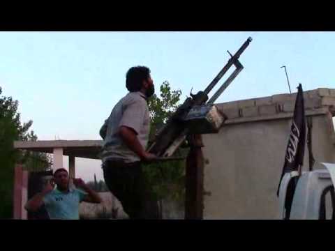 استهداف كتيبة الشهيد اسماعيل طعمة برشاش عيار 14.5 لطيران الميغ الحربي في سماء بلدة حمورية في ريف دمشق