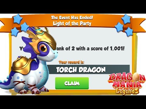 The Event Has Ended! (Light of the Party)Did you get Torch Dragon? - Dragon Mania Legends # 1475 HD