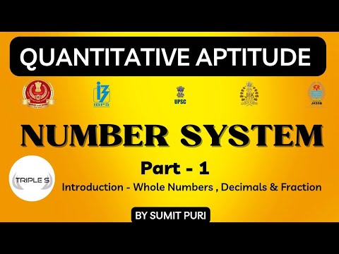 Number System - Introduction  : Whole Number , Fraction, Decimals - UNIT DIGIT Concept || Part 1