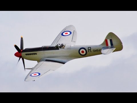 SUPERMARINE SPITFIRE MK.XVIII SM845 FLYING DISPLAY AT LMA EAST KIRKBY RC MODEL AIRSHOW - 2017