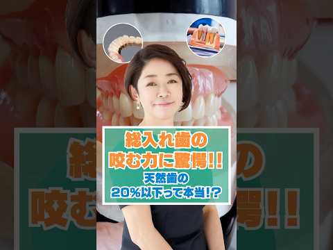 総入れ歯の噛む力に驚愕！天然歯の20%以下って本当？