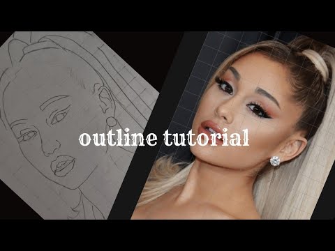 outline of Ariana Grande#arianagrande #theartworld #artwithkritipandey #viralyoutubevideo #sketcha