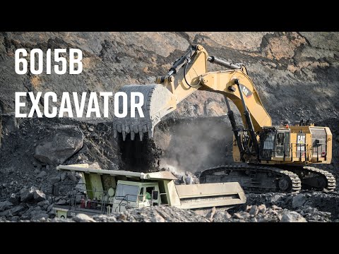 Caterpillar 6015B Excavator Loading Coal!