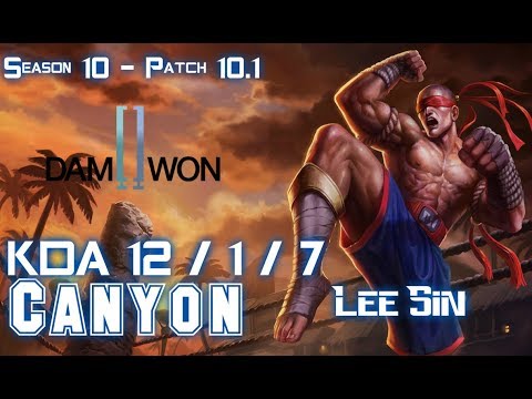 DWG Canyon LEE SIN vs QIYANA Jungle - Patch 10.1 KR Ranked