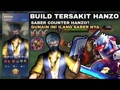 Build Tersakit Hanzo - Solo Ranked Di Mythical Glory Lawan Saber Mobile Legends - Pake ini Build Nya