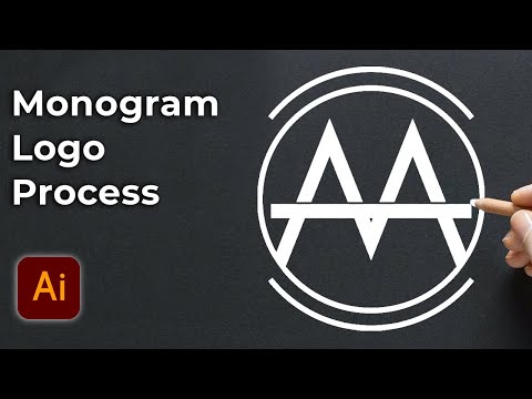 Easy Monogram Logo Tutorial | 1 Minute Tutorials | Adobe Illustrator | (#Shorts)