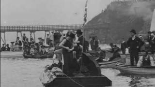 preview picture of video 'Tynemouth Swimming Gala in Haven, North Shields (1901)'