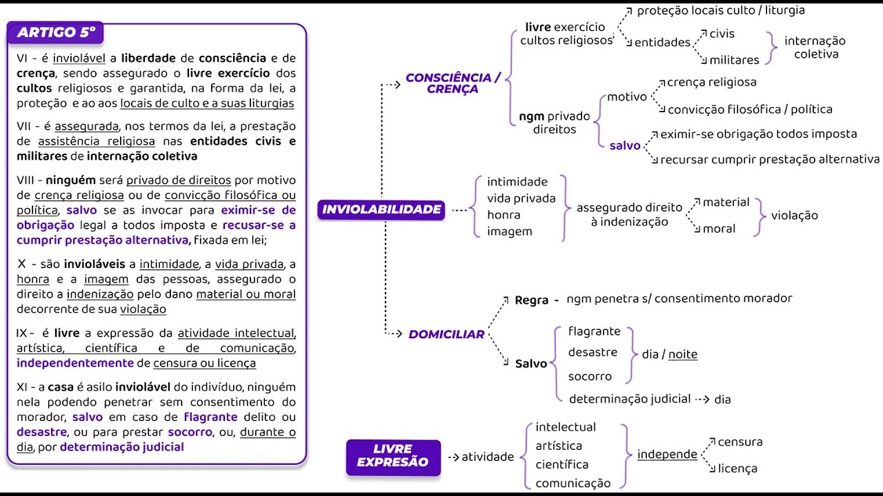 CNU - CONSTITUCIONAL - RESUMO DIREITOS INDIVIDUAIS E COLETIVOS - ART 5º ( PARTE 01 )