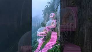 Stunning Cliffside Glass Domes in the Rain A Dreamy Escape #CliffsideRetreat #DreamyGetaway #luxury