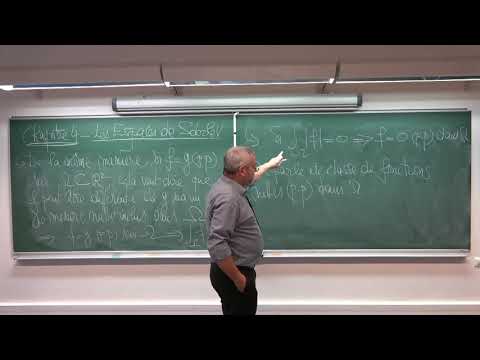 AMEDP Cours 19 - Les Espaces de Sobolev, Introduction.