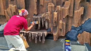 Download lagu Painting the relief of the pool cliff mp3