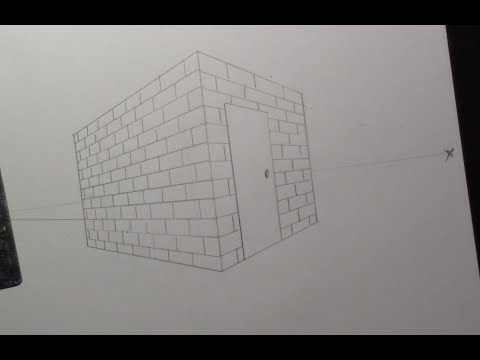 Drawing Bricks on a Wall in 2-Point Perspective