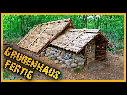 Grubenhaus - Es ist vollbracht! Das Grubenhaus ist fertig 😱 - Bushcraft Camp Survival