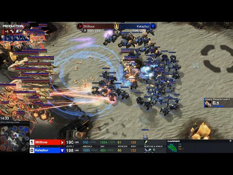 StarCraftⅡ IEM Katowice 2022 Feb23 Kelazhur(T) v SKillous(P) Game 1 MAPS- [ESL] Glittering Ashes