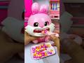 Cute Pink Rabbit Eating Fruits Set Toys Satisfying With Unboxing ASMR Videos