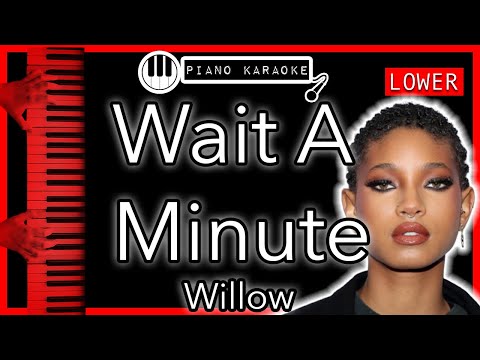 Wait A Minute (LOWER -3) - Willow - Piano Karaoke Instrumental