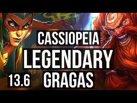 CASSIO vs GRAGAS (MID) | 10/1/5, 2.1M mastery, Legendary | KR Diamond | 13.6