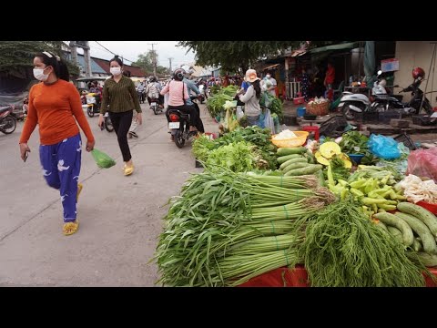 Evening Street Food Near Garment Factory - Walking Around Street Food Garment Factory @ Tuol Sangkae