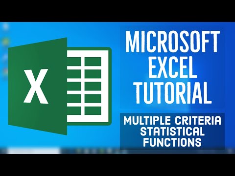 Microsoft Excel Tutorial Multiple Criteria Statistical Functions in Excel