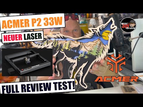 ACMER P2 33W – Laser schneidet EDELSTAHL bis zu 0,1 mm