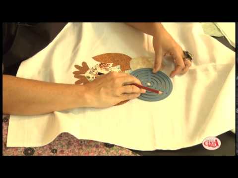 Alciana Rossi a fazer uma coruja com termo colante da decore fix