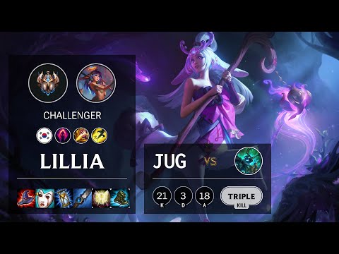 Lillia Jungle vs Hecarim - KR Challenger Patch 10.19