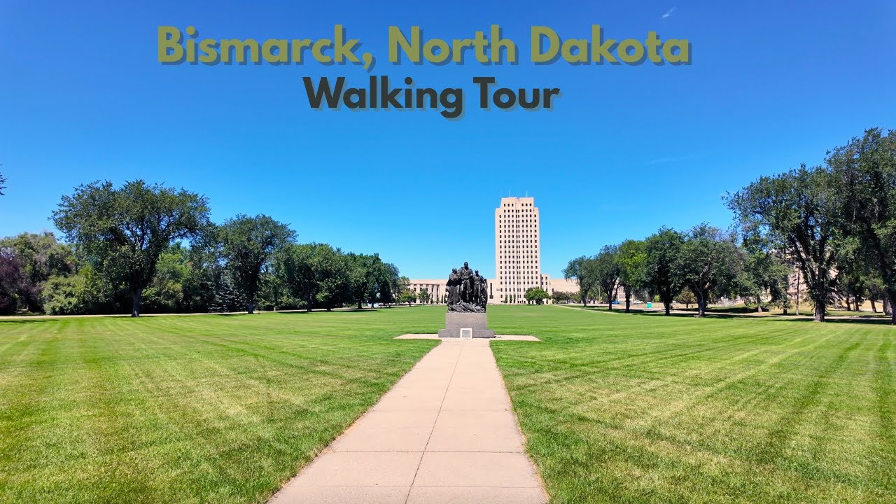 Immersive street-level walking tour through Bismarck Downtown, United States, showcasing authentic urban landscapes, local architecture, and the vibrant atmosphere of the city's neighborhoods