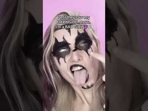 i was a bad girl 😈 i did some bad things ⛓️ #jojosiwa #makeup #eyeliner #satire #emo #karma