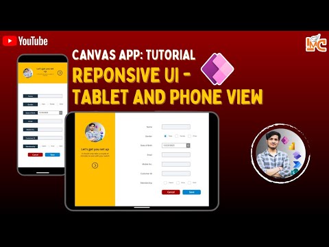 Tutorial of Responsive UI in Canvas App - Browser, Mobile, Tablet