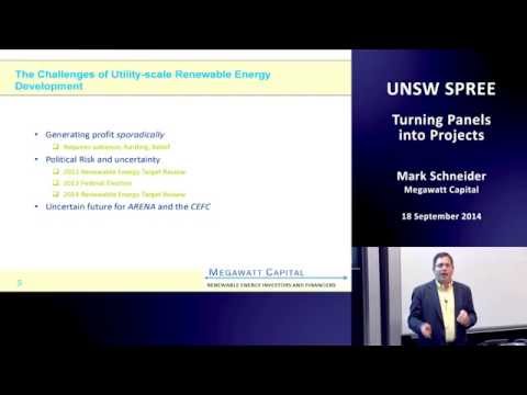 UNSW SPREE 201409-18 Mark Schneider - Turning Panels into Projects