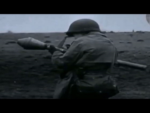 German Panzerfaust Firing Demonstration by US 1st Army Soldier WW2 Footage RPG