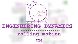 ROLLING MOTION | Rolling Without Slipping | Engineering Dynamics