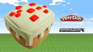 play doh minecraft cake - how to make with playdoh