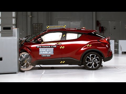 2018 Toyota C-HR driver-side small overlap IIHS crash test
