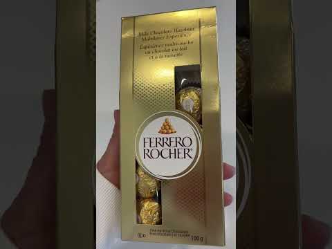 Ferrero Rocher milk chocolate #chocolate #ferrerorocher #asmr #yummy #youtubeshorts