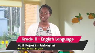 English Language - Grade 11: Past Papers - Antonyms