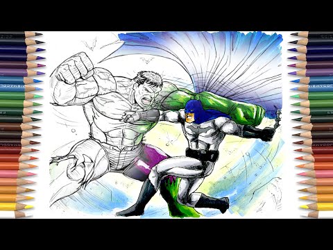HULK Vs BATMAN Coloring Page | DC Vs MARVEL Coloring Page | Seven - Cloud 9 [NCS Release]