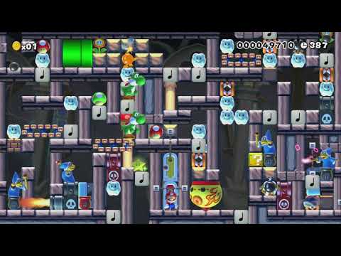 カメックを利用したピタゴラスイッチを3つ作ってみた! by たか - SUPER MARIO MAKER - NO COMMENTARY 1bi