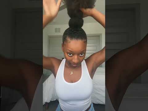Easy hair puff hack! #naturalhair #naturalhairtips