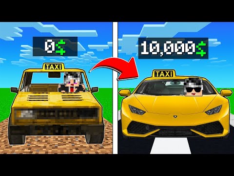 TAKSİCİLİK YAPARAK MİLYARDER OLDUM 😱 - Minecraft