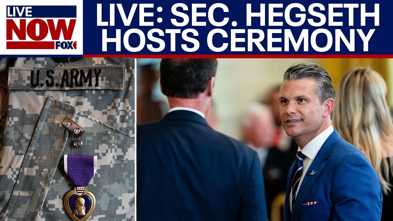 LIVE: Pete Hegseth presides over ceremony to award Purple Hearts