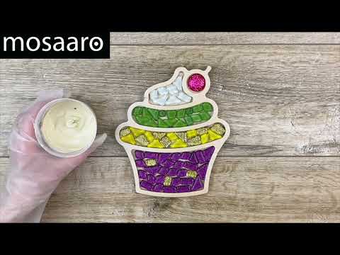 Набор для творчества mosaaro Mosaiс set "Cupcake" стеклянная мозаика "Кекс" (MA1006)