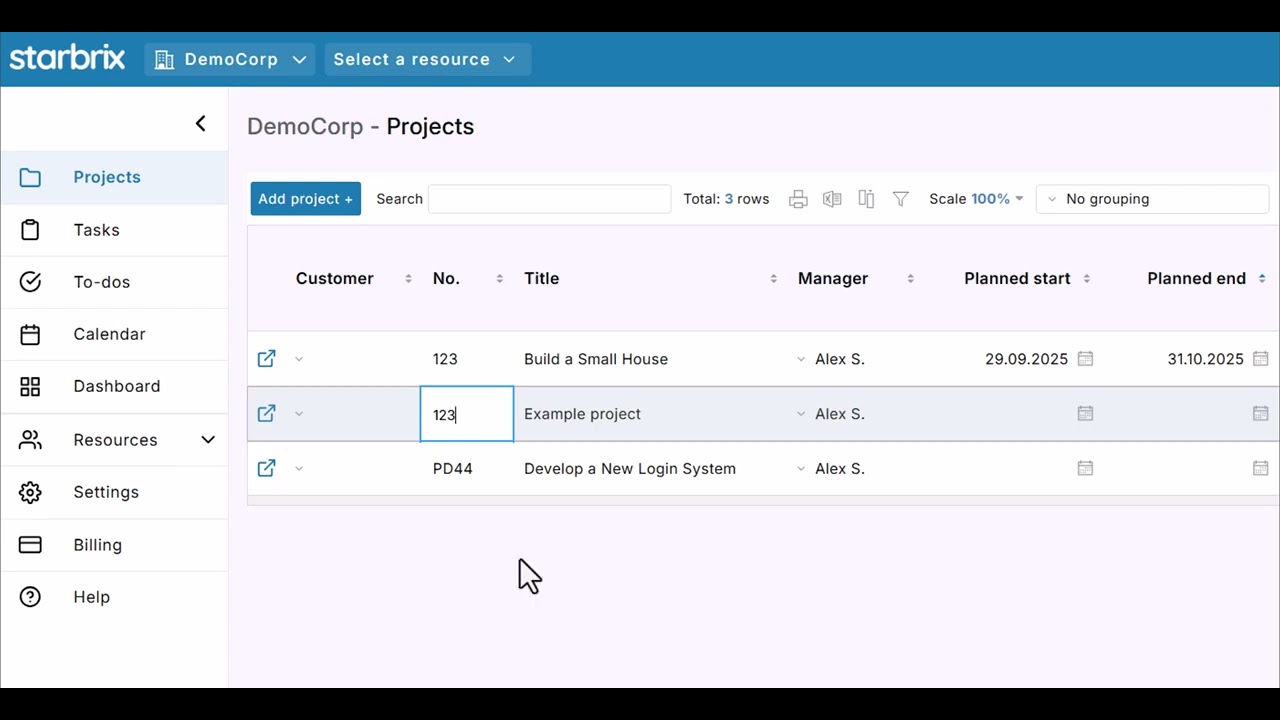 How to Change Project Numbers