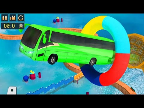3D Impossible Bus Driving Simulator Android Gameplay - Bus Stunt Racing Games Download For Free