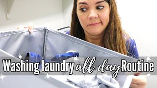 LAUNDRY DAY ROUTINE // CLEANING MOTIVATION // CLEANING MOM