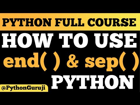 Sep End Parameter In Python